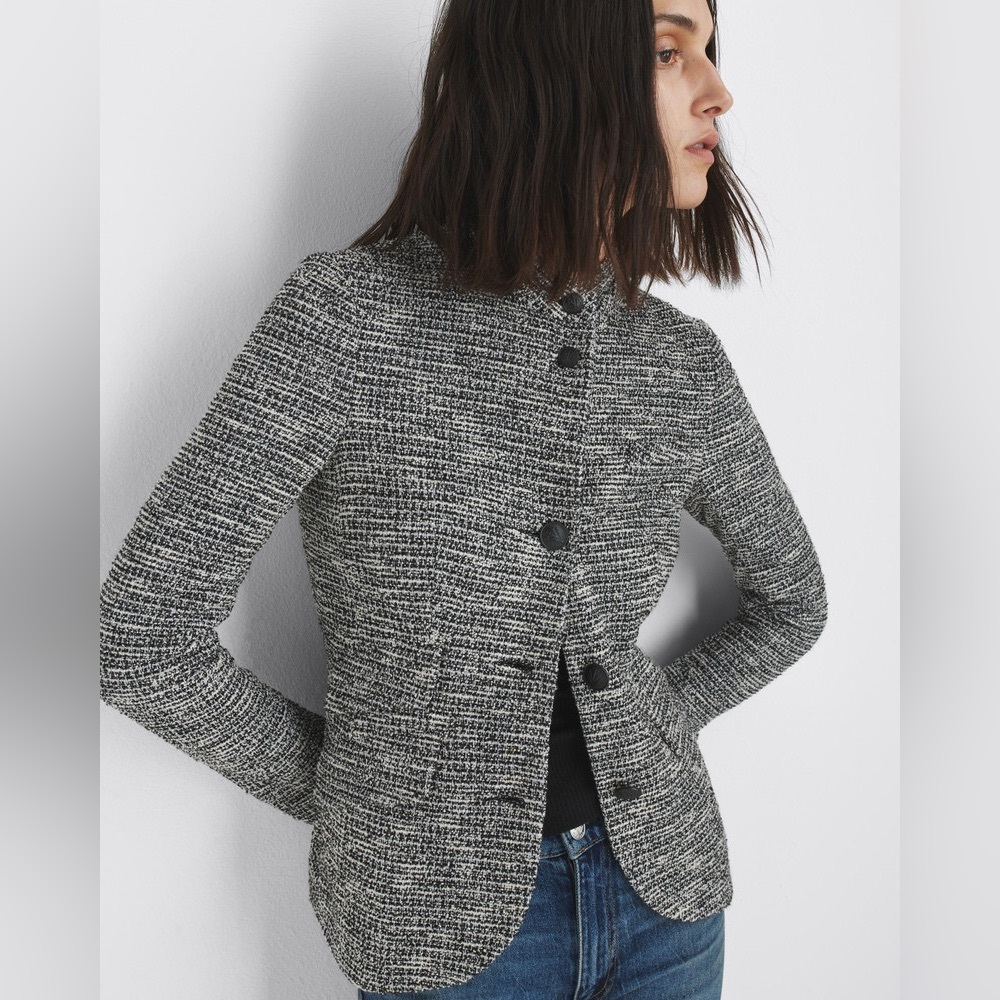 NWT $595 rag & bone Slade Italian Tweed Blazer in Blue